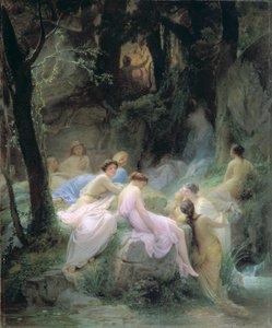 Nymfer, der lytter til Orpheus sange, 1853